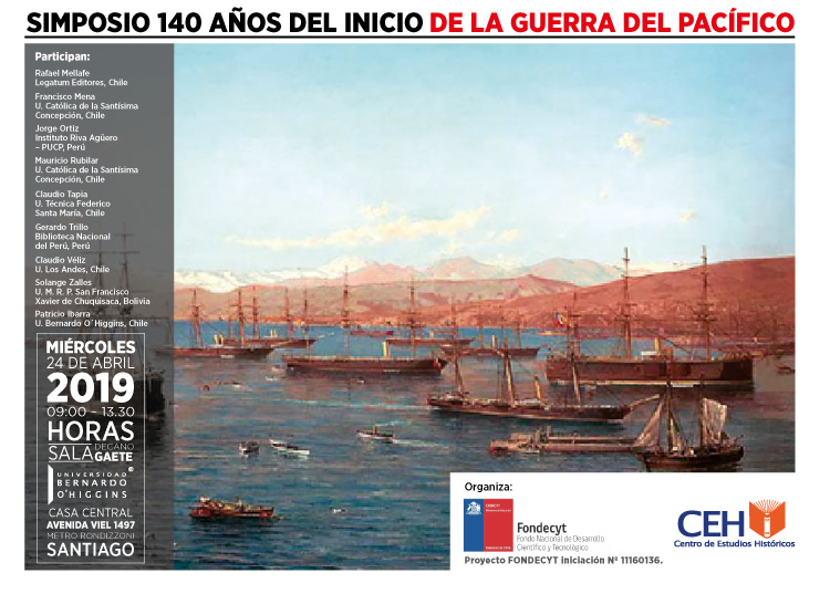 CEH Organiza simposio 140 años del inicio de la Guerra del Pacífico