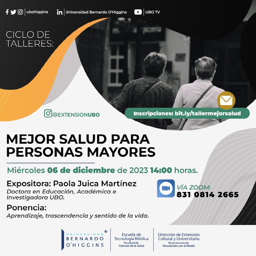 Investigadora del CII participa de talleres “Mejor salud para personas mayores” (2023)